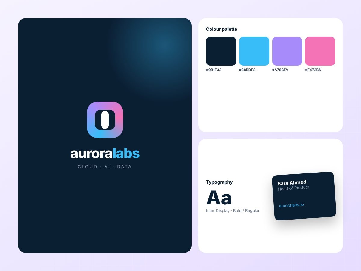 Brand identity for a tech startup