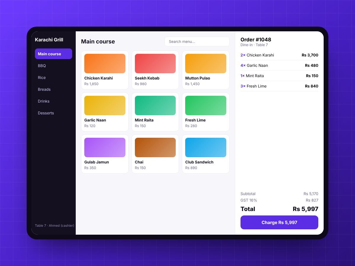 Restaurant POS and inventory system